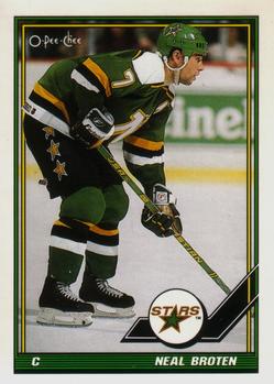 1991-92 O-Pee-Chee #420 Neal Broten Front