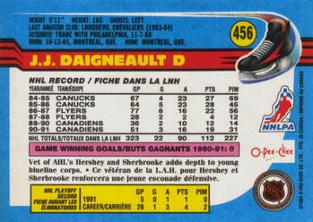 1991-92 O-Pee-Chee #456 J.J. Daigneault Back