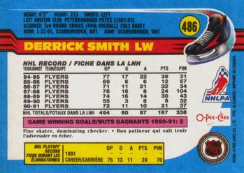 1991-92 O-Pee-Chee #486 Derrick Smith Back