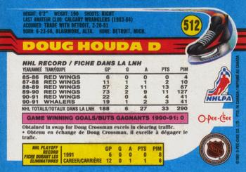 1991-92 O-Pee-Chee #512 Doug Houda Back