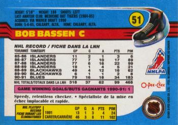 1991-92 O-Pee-Chee #51 Bob Bassen Back