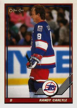 1991-92 O-Pee-Chee #72 Randy Carlyle Front