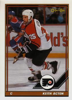 1991-92 O-Pee-Chee #77 Keith Acton Front