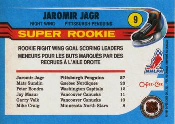 1991-92 O-Pee-Chee #9 Jaromir Jagr Back