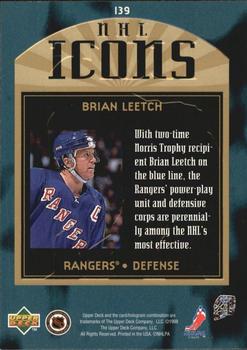 1997-98 SP Authentic Icons Embossed Brian Leetch 1:12 packs