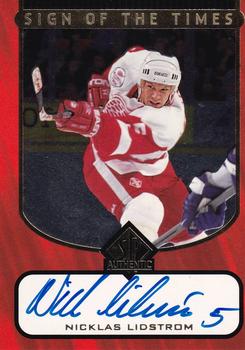 1997-98 SP Authentic - Sign of the Times #NL Nicklas Lidstrom Front