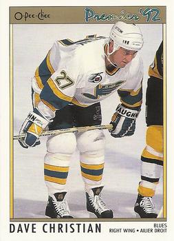 1991-92 O-Pee-Chee Premier #53 Dave Christian Front
