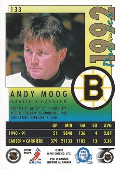 1991-92 O-Pee-Chee Premier #133 Andy Moog Back