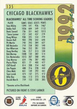 1991-92 O-Pee-Chee Premier #135 Steve Larmer Back