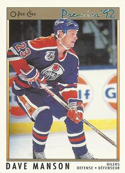 1991-92 O-Pee-Chee Premier #137 Dave Manson Front