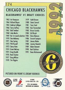 1991-92 O-Pee-Chee Premier #174 Jeremy Roenick Back