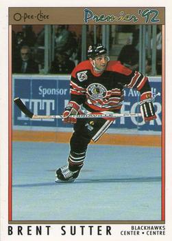 1991-92 O-Pee-Chee Premier #156 Brent Sutter Front