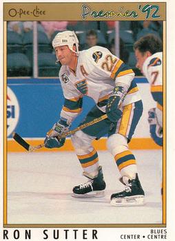 1991-92 O-Pee-Chee Premier #95 Ron Sutter Front