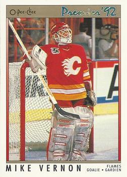 1991-92 O-Pee-Chee Premier #9 Mike Vernon Front