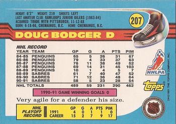 1991-92 Topps #207 Doug Bodger Back