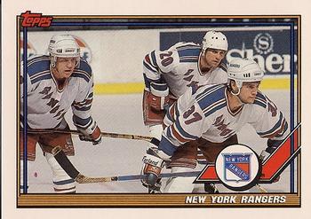 1991-92 Topps #215 New York Rangers Front