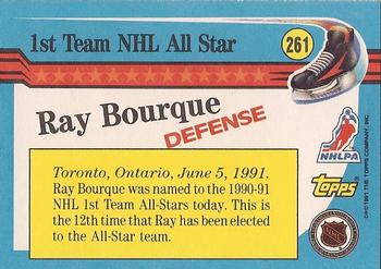 1991-92 Topps #261 Ray Bourque Back