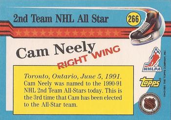 1991-92 Topps #266 Cam Neely Back