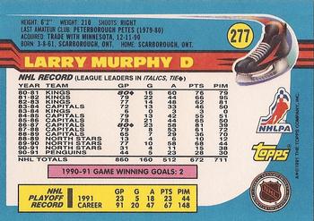 1991-92 Topps #277 Larry Murphy Back