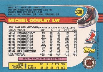 1991-92 Topps #336 Michel Goulet Back