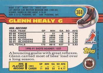 1991-92 Topps #368 Glenn Healy Back