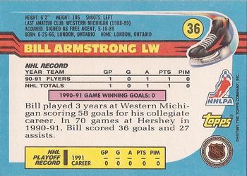 1991-92 Topps #36 Bill Armstrong Back