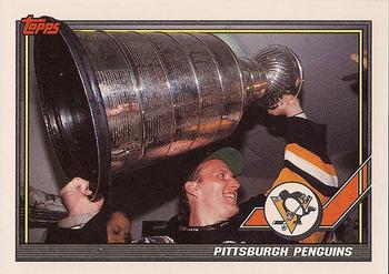 1991-92 Topps #372 Pittsburgh Penguins Front