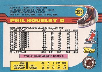 1991-92 Topps #395 Phil Housley Back