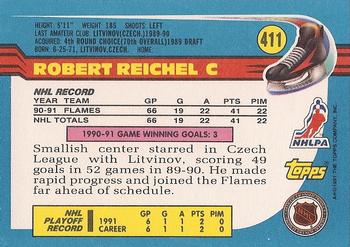 1991-92 Topps #411 Robert Reichel Back
