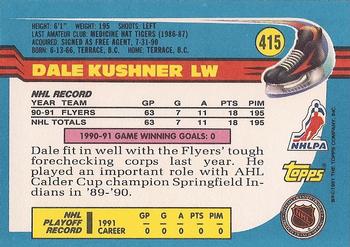 1991-92 Topps #415 Dale Kushner Back