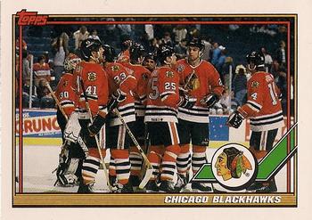 1991-92 Topps #430 Chicago Blackhawks Front