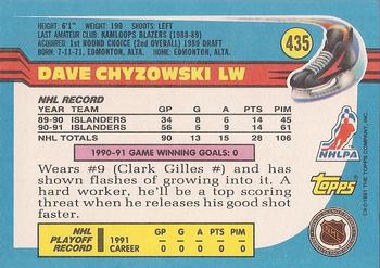 1991-92 Topps #435 Dave Chyzowski Back