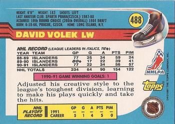 1991-92 Topps #488 David Volek Back