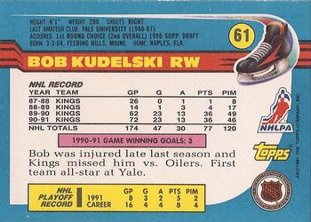 1991-92 Topps #61 Bob Kudelski Back