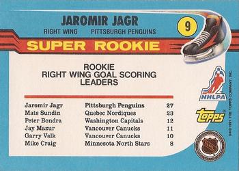 1991-92 Topps #9 Jaromir Jagr Back