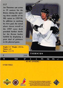 1998-99 Upper Deck Game Dated Joe Thornton #218 on Kronozio