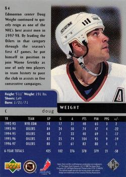 1997-98 Upper Deck Black Diamond - Quadruple Diamond #84 Doug Weight Back
