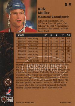 1991-92 Parkhurst #89 Kirk Muller Back