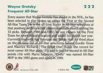 1991-92 Parkhurst #222 Wayne Gretzky Back