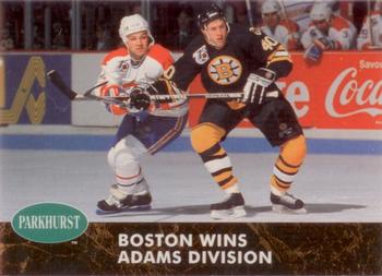 1991-92 Parkhurst #455 Boston Wins Adams Division Front