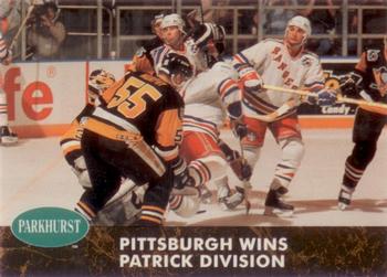 1991-92 Parkhurst #456 Pittsburgh Wins Patrick Division Front