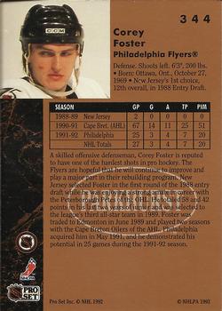 1991-92 Parkhurst #344 Corey Foster Back