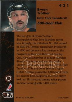 1991-92 Parkhurst #431 Bryan Trottier Back