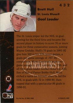 1991-92 Parkhurst #432 Brett Hull Back