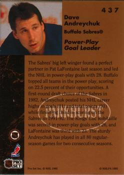 1991-92 Parkhurst #437 Dave Andreychuk Back