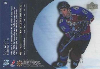 1997-98 Upper Deck Ice - Parallel #79 Joe Sakic Back
