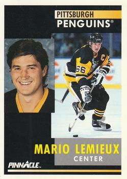 1991-92 Pinnacle #1 Mario Lemieux Front