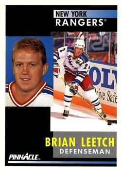 1991-92 Pinnacle #136 Brian Leetch Front