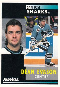 1991-92 Pinnacle #153 Dean Evason Front