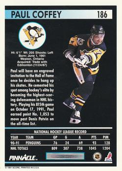 1991-92 Pinnacle #186 Paul Coffey Back